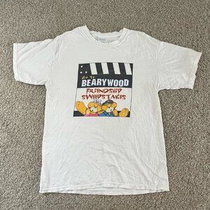 Y2K Build A Bear Bearywood Friendship Sweepstakes Hollywood T-Shirt White Size L
